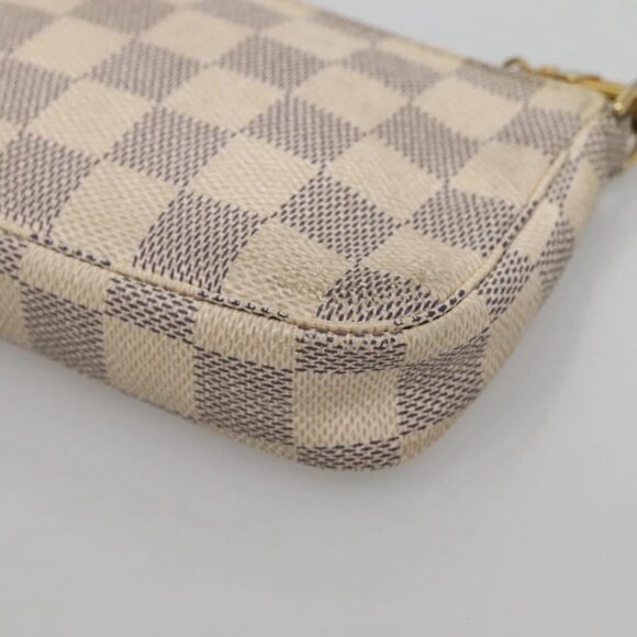 LOUIS VUITTON Damier Azur Mini Pochette Accessoires Pouch N41669 LV Auth 142332 - Picture 4 of 16